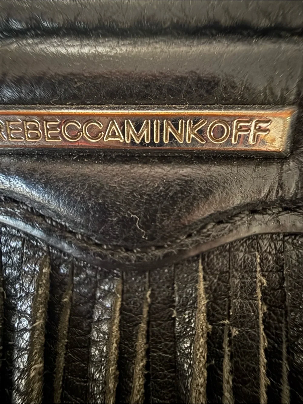 Rebecca Minkoff Black Fringe Leather Crossbody